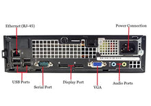 Load image into Gallery viewer, Dell OptiPlex 7010 USFF Computer Desktop PC, Intel i5 3.2GHz, 8GB Ram, 120GB SSD Drive, WiFi &amp; Bluetooth, Wireless Keyboard and Mouse, 24 Inch FHD Monitor, Webcam, Windows 10 (Renewed)
