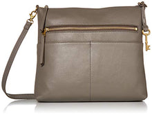 Load image into Gallery viewer, Fossil Women's Fiona Leather Large Crossbody Handbag, Grey
