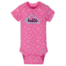Load image into Gallery viewer, Gerber Baby Girls 4-Pack Short-Sleeve Onesies Bodysuit, Clouds, 6-9 Months
