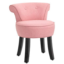 Load image into Gallery viewer, HOMCOM Modern Accent Leisure Armless Linen Chair with Wooden Legs and Foot Pads, Soft Seat and Thick Backrest, Pink
