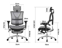 Load image into Gallery viewer, NOLOGO Ergonomic Adjustable Office Chair with Lumbar Support and Rollerblade Wheels - High Back with Breathable Mesh - Breathable Cushion - Adjustable Head &amp; Arm Rests, Seat Height - Reclines
