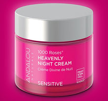 Load image into Gallery viewer, Andalou Naturals Heavenly Night Cream 1000 Roses, Sensitive Skin Moisturizer for Face, Enriched with Hyaluronic Acid &amp; Aloe Vera, 1.7 Ounce
