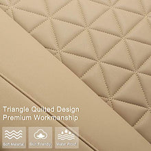Load image into Gallery viewer, Black Panther 1 Pair Luxury PU Leather Car Seat Covers Protectors for Front Seat Bottoms,Compatible with 90% Vehicles (Sedan SUV Truck Mini Van) - Beige (21.26×20.86 Inches)
