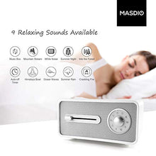 Load image into Gallery viewer, Masdio Zenbox Portable White Noise Machine with Wireless Charger Bluetooth Speaker, 9 Sounds for Light Sleepers, Babies
