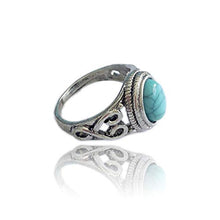 Load image into Gallery viewer, supaen Fashion Women 925 Sterling Silver Turquoise Moonstone Ring Wedding Jewelry 6-10 (10)
