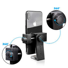 Load image into Gallery viewer, UBeesize Cell Phone Tripod Mount with Wireless Remote, Selfie Stick Monopod Head and Tripod Adapter Stand Holder Compatible with iPhone Android and All Phones
