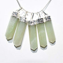 Load image into Gallery viewer, Zenergy Gems Selenite Charged Faceted Hand-Made Natural Green Aventurine Crystal Pendants + Selenite Heart Charging Crystal (Green Aventurine - Himalayan)

