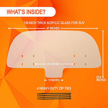 Load image into Gallery viewer, BUGGY Car, Vehicle, Taxi Partition Sneeze Guard - Large Clear Protective Screen for Rideshare and Cab Drivers-Transparent, Interior Safety Barrier Guard and Cover for Sneezing, Coughing and Droplets
