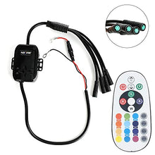 Load image into Gallery viewer, SUNPIE Upgraded 210 Degrees Wide Angle RGBW LED Rock Lights 4 Pod Lights with Phone App/Remote Control &amp; Timing &amp; Music Mode &amp; Flashing &amp; Automatic Control Neon Lights Under Off Road Truck SUV ATV
