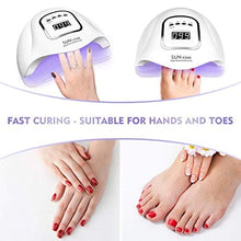 Load image into Gallery viewer, UV Gel Nail Lamp,150W UV Nail Dryer LED Light for Gel Polish-4 Timers Professional Nail Art Accessories,Curing Gel Toe Nails,White,1PK
