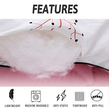 Load image into Gallery viewer, All-Season Reversible Down Alternative Quilted Comforter Black White and Red American Flag Lightweight Soft Microfiber Bedding Bedspread, Honoring Firefighters Redline Throw Blankets for Sofa Decor
