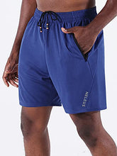 Load image into Gallery viewer, Neleus Men's Basketball Shorts 7" Workout Running Shorts,6083,3 Pack,Black/Blue/Red,L
