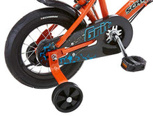 Load image into Gallery viewer, Schwinn Grit Steerable Kids Bikes,12-Inch Wheels, Quick-Adjust Seat,Training Wheels, Push Handle for Easy Steering, Orange/Black
