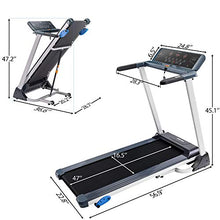 Load image into Gallery viewer, Merax Folding Electric Motorized Running Treadmill, Jogging Walking Machine with Bluetooth Function, Speakers, 15 Preset Programs, Incline Adjustment and Downloadable Sports App (Black)
