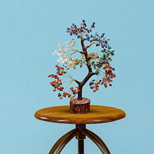 Load image into Gallery viewer, ZAICUS Seven Chakra Gemstone Feng Shui Bonsai Money Tree for Crystal Healing Energy Generator Spiritual Chakra Home Office Interior Decor Ideal Gift 10-12 Inch
