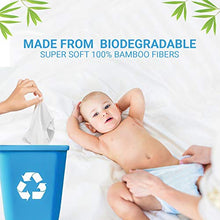Load image into Gallery viewer, Disposable Cloth Bamboo Diaper Liners – Eco-Friendly, Fragrance Free &amp; Chlorine Free, Flushable Biodegradable Reusable Liners for Cloth Diaper 100 Sheets per roll
