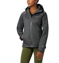 Load image into Gallery viewer, Columbia Women's Top Pine Insulated Rain Jacket, Waterproof &amp; Breathable, Shark Melange, Large
