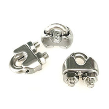 Load image into Gallery viewer, HEVERP 20PCS 1/8 Inches M3 Stainless Steel Wire Rope Cable Clip Clamp

