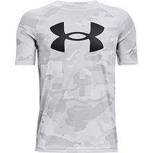 Load image into Gallery viewer, Under Armour Boys' Tech Big Logo Printed Short-Sleeve T-Shirt , White (100)/Black , Youth Small
