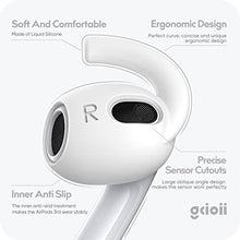 Load image into Gallery viewer, Gcioii 3 Pairs AirPods 3 Ear Hooks Covers [Added Storage Pouch] Anti Slip Wings Ear Covers, Grip Tips Accessories Compatible with Apple AirPods 3rd Generation (White, Medium)
