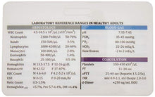 Load image into Gallery viewer, Horizontal Lab Values Plastic Badge Card, Clinical Reference for Nurse, Common Adult Labs Results, RN or Nursing Clinicals, High Quality Glossy Eco-Friendly Teslin, Updated for 2020
