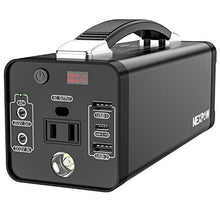 Load image into Gallery viewer, NEXPOW Portable Power Station, 48000mAh Solar Generator Lithium Polymer Battery Emergency Backup Portable Power Source with 110V/120W(Peak 150W) AC Inverter Outlet, USB-C PD 3.0, for Outdoors Camping
