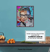 Load image into Gallery viewer, Ruth Bader Ginsburg Mural - RBG Graffiti Street Art - Unique Gift for Lawyer, Attorney, Judge, Liberal, Democrat, Feminist, Women - Cool Home Decor Wall Art Picture Print. 8x10 Unframed
