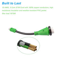 Load image into Gallery viewer, Veepeak 50 Amp Locking to 15 Amp 110V RV Adapter Dogbone, Heavy Duty 12 Inch 10/3 STW Cord, NEMA 5-15P Male Plug to SS2-50R Female Inlet Connector Electrical Converter for Camper Trailer Boat
