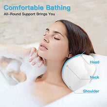Load image into Gallery viewer, Beautybaby Anti-mold Bathtub Spa Pillow[2020 Upgraded] Bath Pillows for tub, with Non-Slip 8 Large Strong Suction Cups, Free Machine Washable Bag
