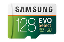 Load image into Gallery viewer, SAMSUNG: EVO Select 128GB MicroSDXC UHS-I U3 100MB/s Full HD &amp; 4K UHD Memory Card with Adapter (MB-ME128HA)

