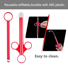 Load image into Gallery viewer, ANGCURE Lube Applicator Syringes, Lubricant Shooter with Smooth Rounded Cap for Men, Women &amp; Couples, Reusable, Easy Use &amp; Clean [10ml Scales][Red White]
