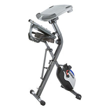 Load image into Gallery viewer, Exerpeutic ExerWorK 1000 Fully Adjustable Desk Folding Exercise Bike with Pulse
