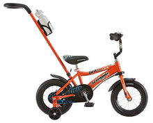 Load image into Gallery viewer, Schwinn Grit Steerable Kids Bikes,12-Inch Wheels, Quick-Adjust Seat,Training Wheels, Push Handle for Easy Steering, Orange/Black

