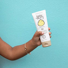 Load image into Gallery viewer, Baby Bum SPF 50 Sunscreen Lotion | Mineral UVA/UVB Face and Body Protection for Sensitive Skin | Fragrance Free | Travel Size | 3 FL OZ
