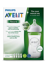 Load image into Gallery viewer, Philips Avent Natural Glass Baby Bottle, Clear, 9oz, 4pk, SCF703/47
