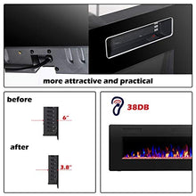 Load image into Gallery viewer, R.W.FLAME 36 inch Recessed and Wall Mounted Electric Fireplace, Ultra Thin ad Low Noise, Fit for 2 x 4 and 2 x 6 Stud, Remote Control with Timer,Touch Screen,Adjustable Flame Color and Speed
