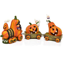 Load image into Gallery viewer, Gift Boutique Express Train Table Decor - 3-Piece Set Mini Stone Resin Figurines for Office Desk Shelf Kitchen Mantle Centerpiece Holiday Home Tabletop Decoration Collectibles
