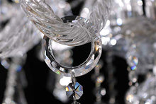 Load image into Gallery viewer, Clear 15 Lights K9 Crystal Chandelier Modern Luxurious Light Candle Pendant Lamp Ceiling Living Room Lighting for Dining Living Room Bedroom Hallway Entry 32x35 Inch Gifts（Color Clear)
