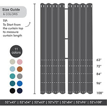 Load image into Gallery viewer, SMILE WEAVER Grey Blackout Curtains for Living Room Silver Wave Line with Star Print Blocking Room Darkening Thermal Insulated Window Drapes for Bedroom/Sliding Glass Door 2 Panels Gray/52Wx84L
