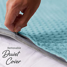 Load image into Gallery viewer, Quility Weighted Blanket with Soft Cover - 30 lbs King Size Heavy Blanket for Adults - Heating &amp; Cooling, Machine Washable - (86" X 92") (Dark Grey and White Pattern)

