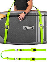 Load image into Gallery viewer, Gradient Fitness Kayak/Paddle Board/Surfboard Shoulder Strap | Hands-Free SUP Carrying Strap Boards with Padded Shoulder Sling, Paddle Carrier &amp; Metal Accessories (Green)
