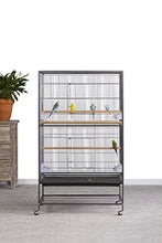 Load image into Gallery viewer, Prevue Pet Products Wrought Iron Flight Cage with Stand F040 Black Bird Cage, 31-Inch by 20-1/2-Inch by 53-Inch
