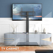 Load image into Gallery viewer, Universal Floor TV Stand with Mount 80 Degree Swivel Height Adjustable and Space Saving Design for Most 27 to 65 inch LCD, LED OLED TVs, Perfect for Corner &amp; Bedroom HT1002B
