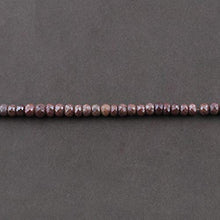 Load image into Gallery viewer, BEADS GEMSTONE 1 Strand Natural Chocolate Moonstone Silver Coated Faceted Rondelles - Roundle Beads 5mm-7mm 8 Inches Code-HIGH-5336

