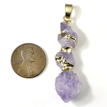 Load image into Gallery viewer, Top Plaza Natural Topaz Crystal Healing Crystal Golden Plated Rodlike Shapeless Pendant Necklace
