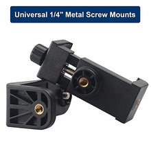 Load image into Gallery viewer, Universal Smartphone Cell Phone Mount Holder Adapter for Tripods or Stands with Standard 1/4 Inch Mount Screw, can Rotates Vertically and Horizontally

