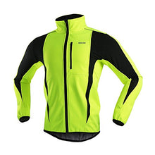 Load image into Gallery viewer, ARSUXEO Winter Warm UP Thermal Softshell Cycling Jacket Windproof Waterproof Bicycle MTB Mountain Bike Clothes 15-K Green Size X-Large
