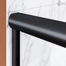 Load image into Gallery viewer, ELEGANT Bypass Tub Shower Door, Semi-Frameless Sliding Shower Door with 1/4 in. Clear Glass, 58 1/2 in. - 60 in. W x 62 in. H Tub Sliding Shower Doors, Black Hardware
