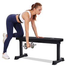 Load image into Gallery viewer, MaxKare Flat Weight Bench 600 LBS Capacity 42x18.5x19'' Workout Exercise Fitness Bench Thick Backrest Cushion for Home Gym Strength Training

