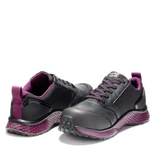 Load image into Gallery viewer, Timberland PRO Women's Low Reaxion Athletic Composite Toe Industrial Boot, Black/Purple, 11
